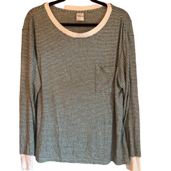 Stars Above Green & White Striped Long-Sleeve Shirt XL - Picture 1 of 3